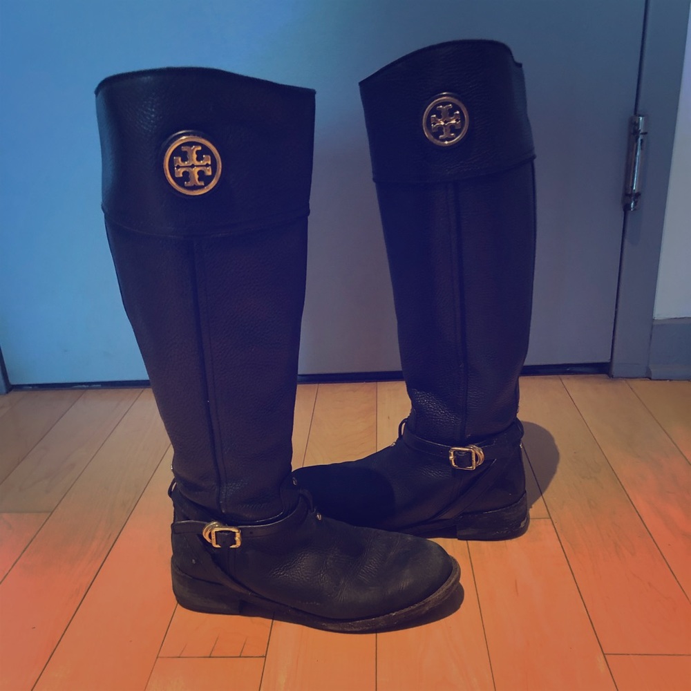 Black Tory Burch riding boots - size 8